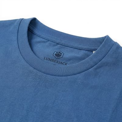 MEN LUMBERJACK TEE BIG HORIZONTAL LOGO NAVY